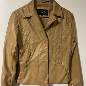 Tan leather jacket